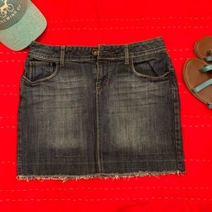 Jean mini skirt